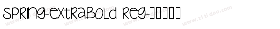 Spring-Extrabold Reg字体转换